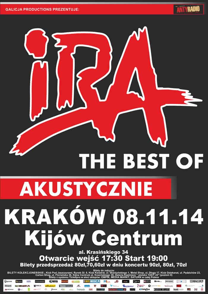 IRA Akustycznie zabrzmi w krakowskim Kijów Centrum
