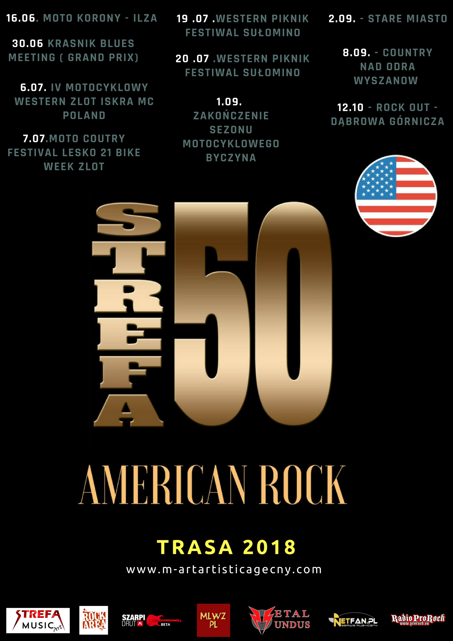 Zapowiedz koncertów STREFA 50 American Rock