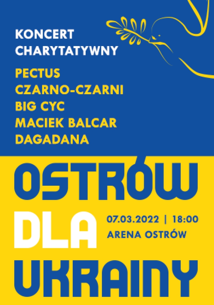 Już dzisiaj wielki koncert charytatywny „Ostrów dla Ukrainy”