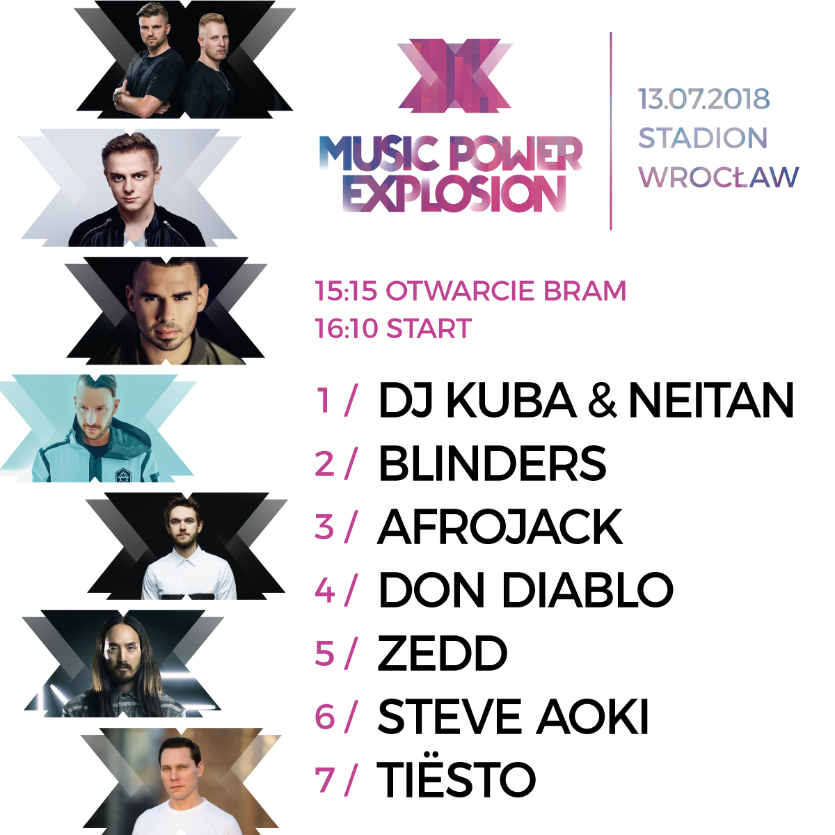 Znamy kolejność występów artystów na Music Power Explosion we Wrocławiu!