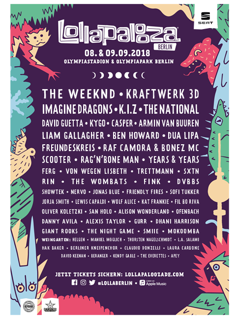 Lollapalooza Berlin czyli weekend w stolicy Niemiec z The Weeknd, Kraftwerk 3D, Imagine Dragons, The National i innymi a