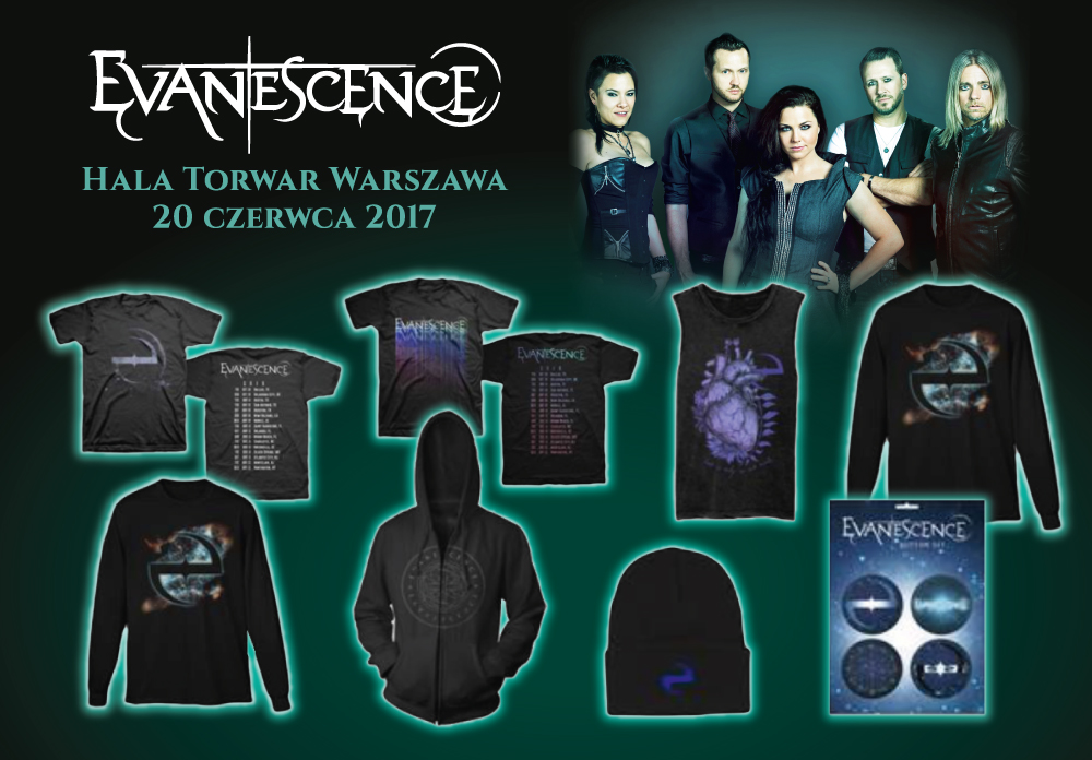 Unikalne gadżety do kupienia na koncercie Evanescence