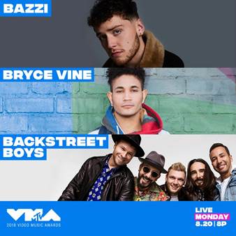Backstreet Boys, Bazzi oraz Bryce Vine na Gali rozdania nagród MTV VMA
