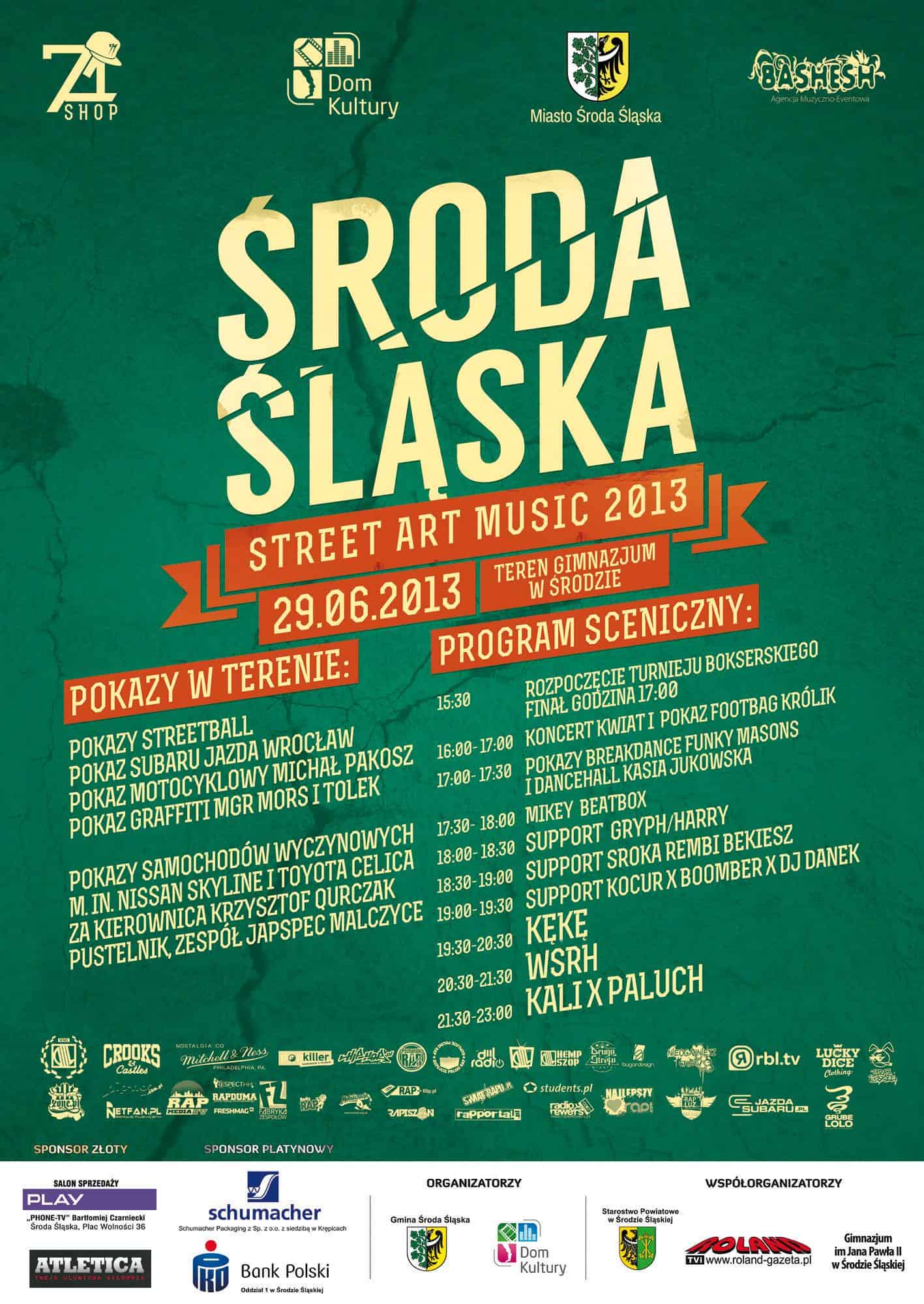 Street Art Music 2013 w Środzie Śląskiej już 29 czerwca  