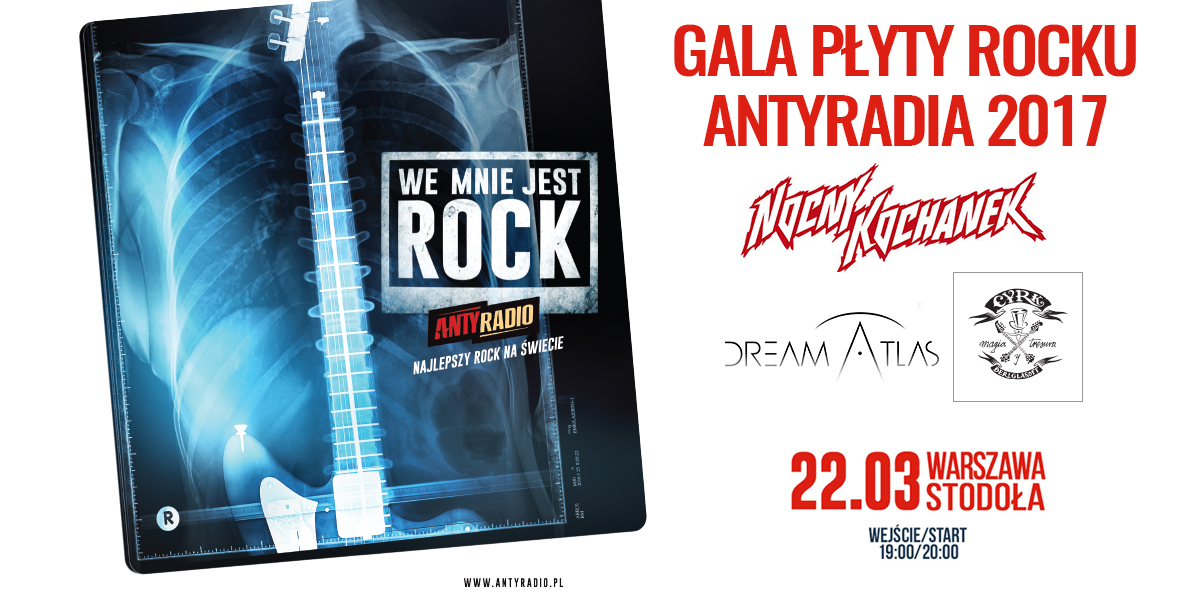 Rockowe wydarzenie sezonu Gala Płyty Rocku 2017 Antyradia już w czwartek