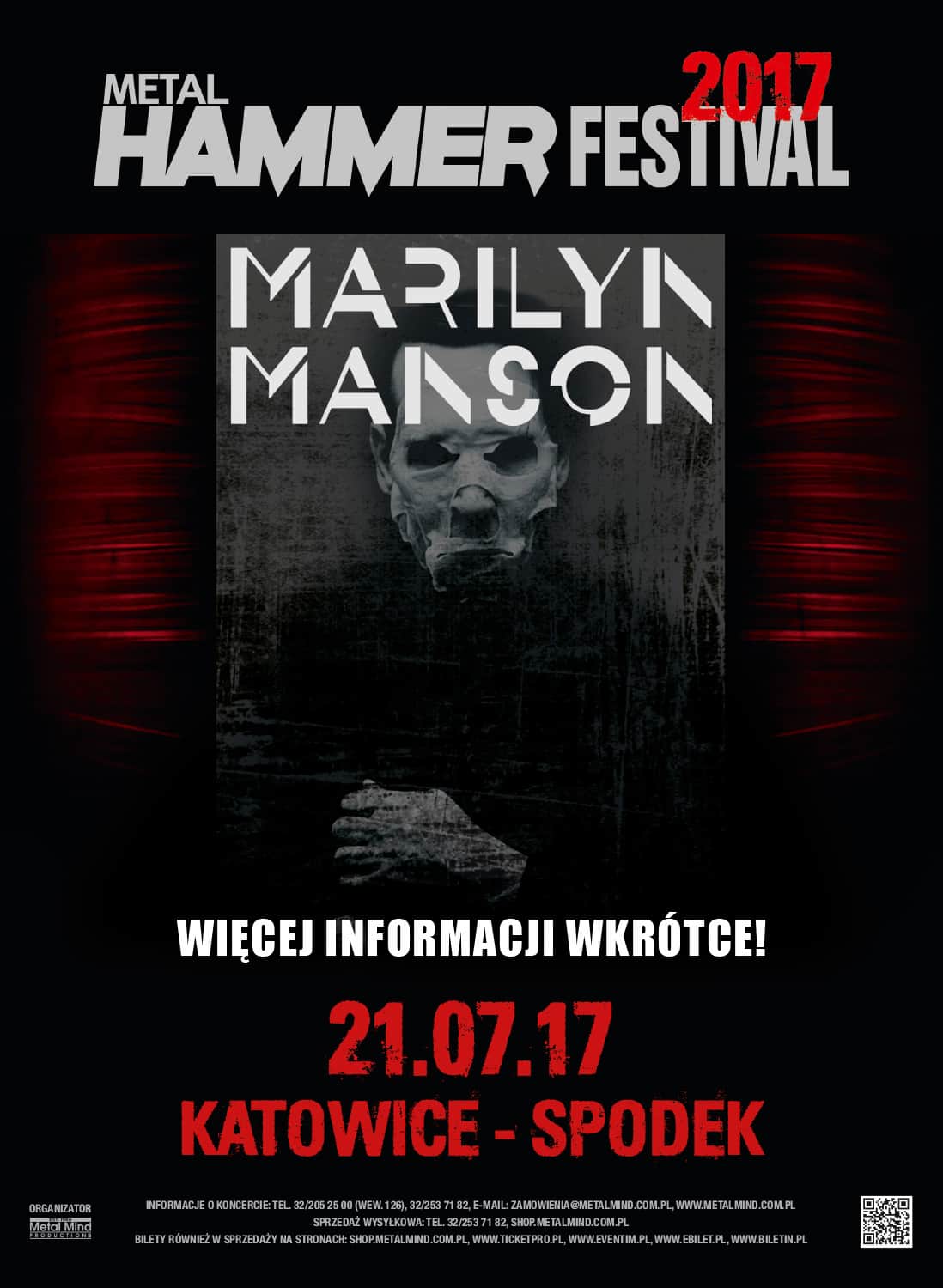 Metal Hammer Festival powraca! Marilyn Manson  główną gwiazdą MHF 2017!