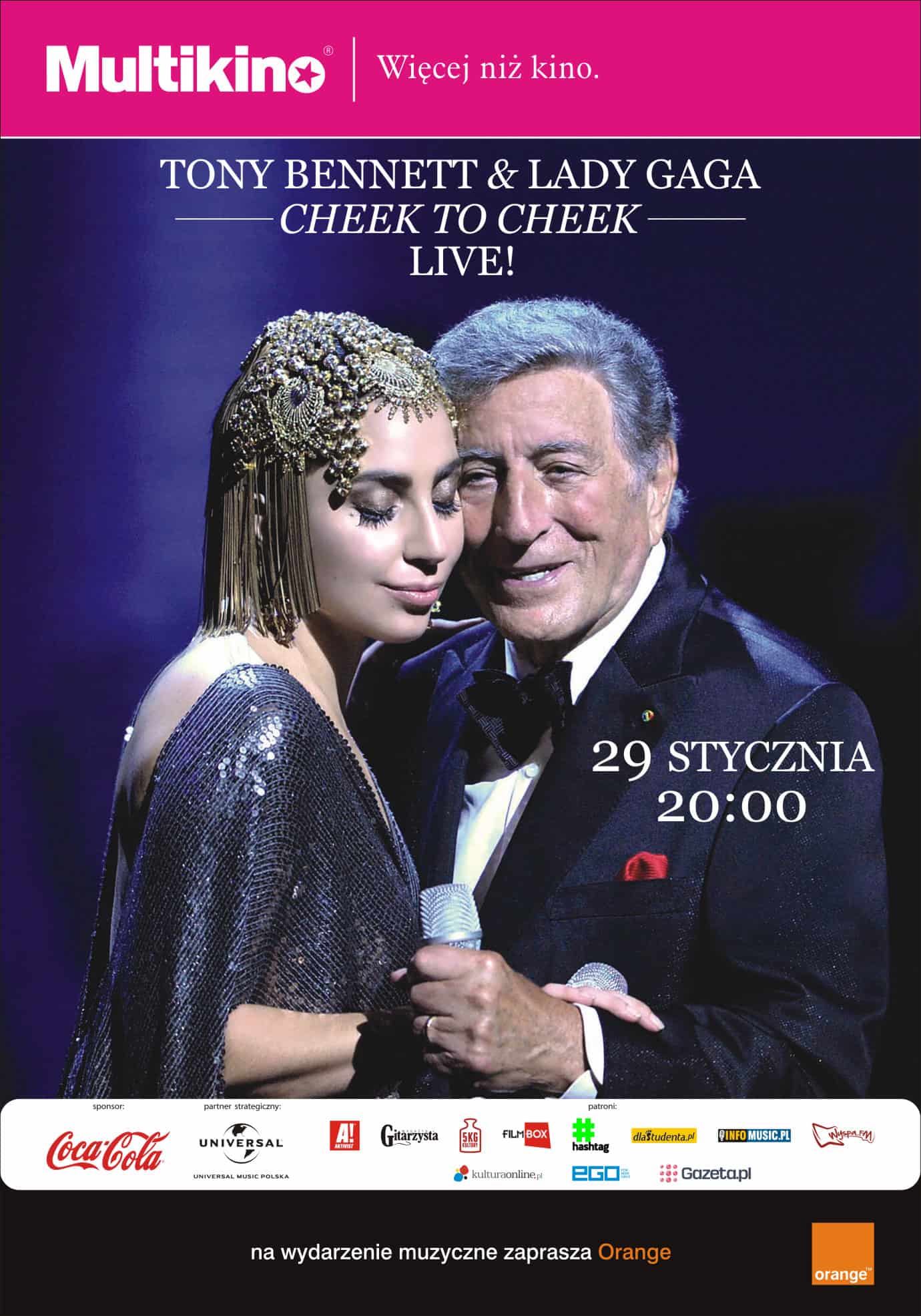 Tony Bennett & Lady Gaga: Cheek To Cheek LIVE na Wielkim Ekranie – 29 stycznia w Multikinie! 