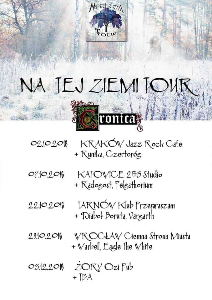 Cronica rusza z trasą koncertową Na Tej Ziemi Tour