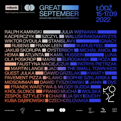 Great September z kolejnym mocnym ogłoszeniem - zobacz kto dołączył do line upu największego showcaseowego festiwalu w Polsce