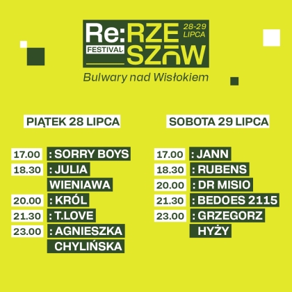 Znamy line-up godzinowy RE: Rzeszów Festival 