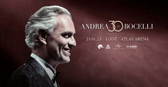 Andrea Bocelli wystąpi w Atlas Arenie w Łodzi w styczniu 2025 roku!