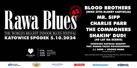 42 edycja Rawa Blues Festival już 5 października! Zobacz kto wystąpi!